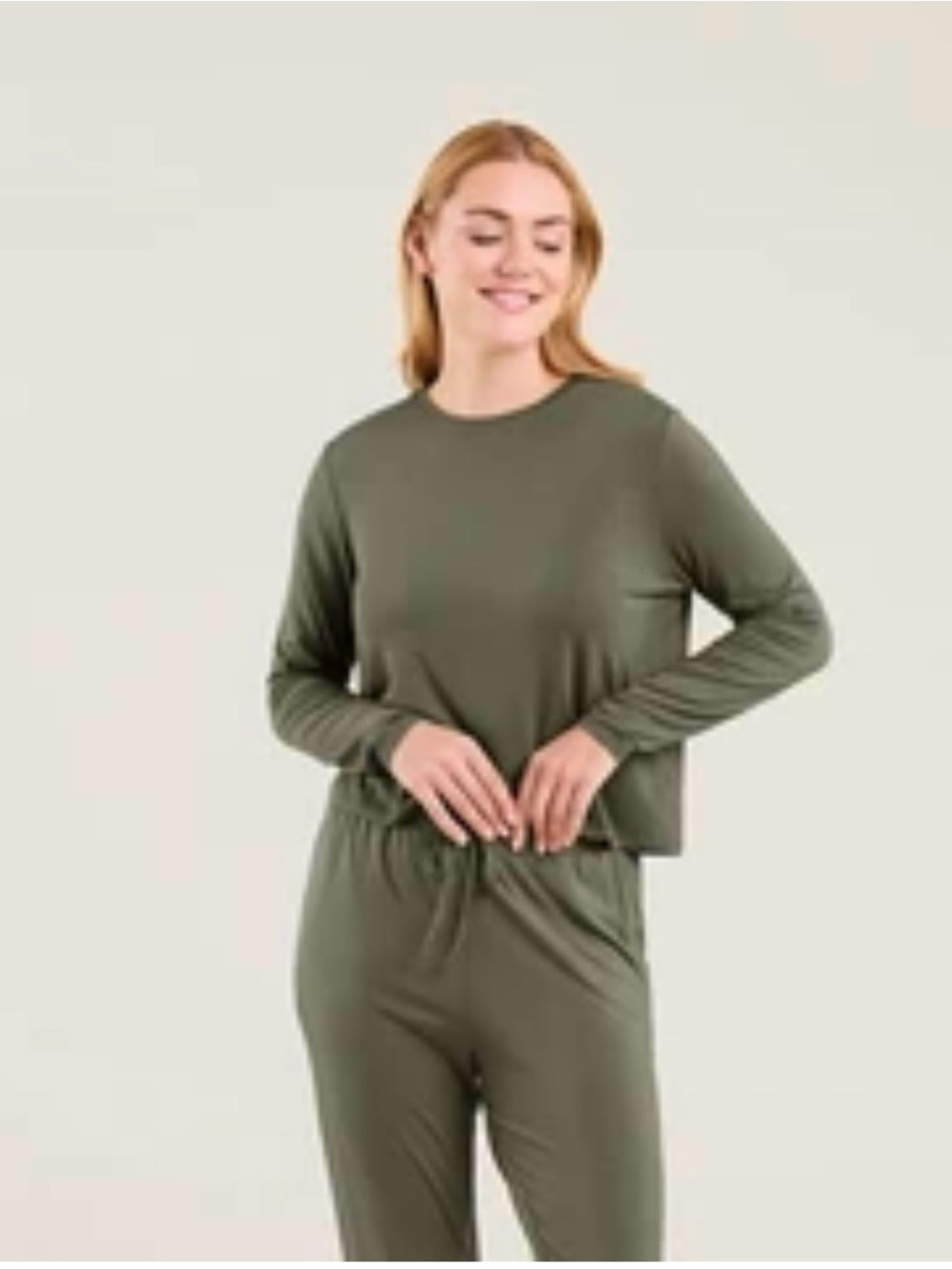 nuuds Olive Green Long sleeve and jogger style 2pc Pants Set